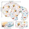 2 Pack Baby Nursing Pillow Cover Newborn U-Shaped Breastfeeding Pillowcase Cushion Cover Stretchy Replaceable Forest&Floral Pillow Cover Slipcover 22.5x21 view 4