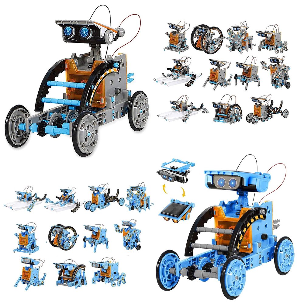 Bundle - 2 items: Sillbird STEM 12-in-1 Education Solar Robot Toys -190 Pieces DIY Building Science Experiment Kit for Kids Aged 8-10 and Older