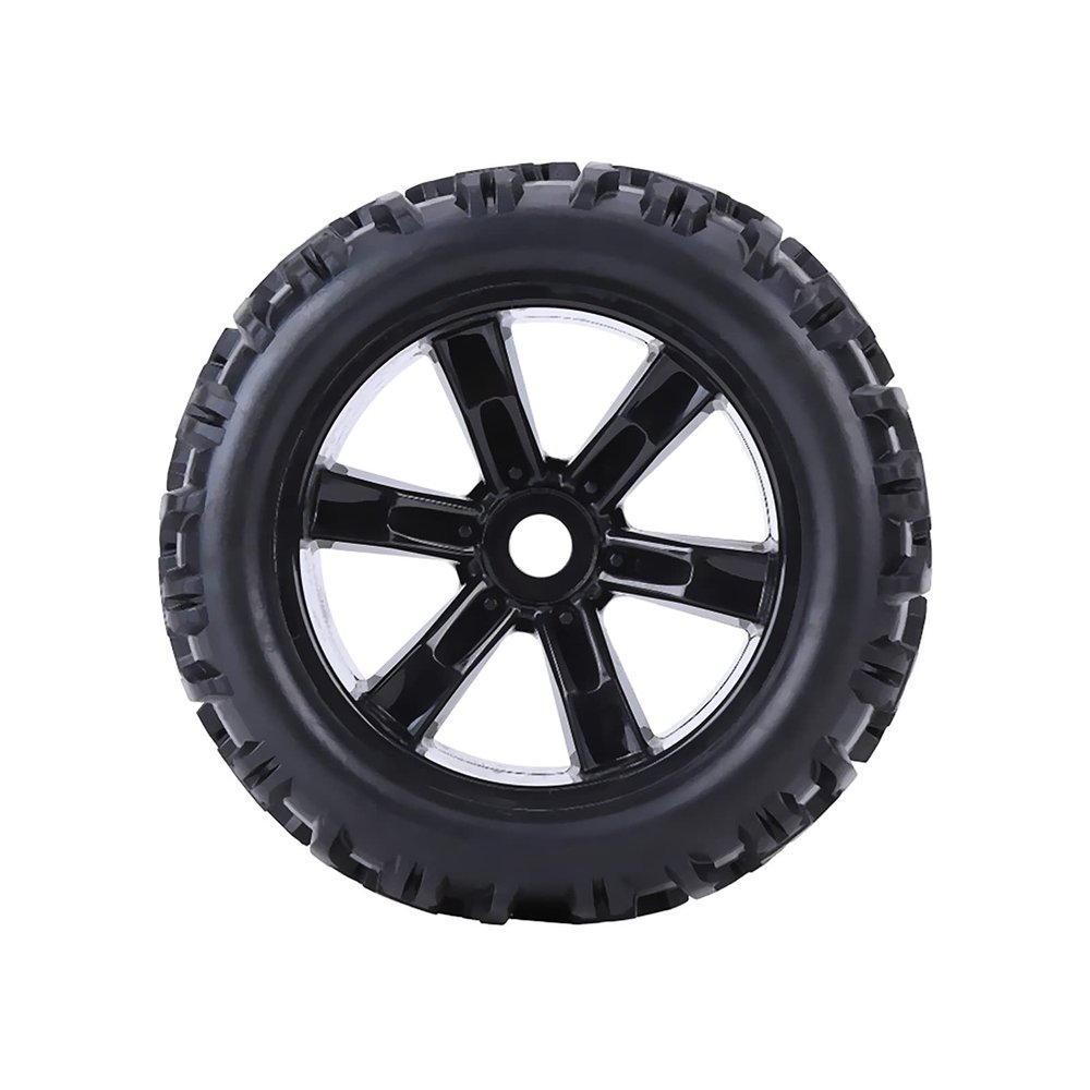 VGEBY RC Car Tire, 4pcs Rubber Tyre for 1/8 RC Truck Car, Compatible with HSP/HPI/Savage Flux ZD Racing TM