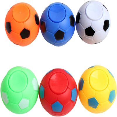 6Pcs Random Color 5.5Cm Soccer Ball Spinners Hand Spinner Soccer Balls,Stress Relief Football Rotatable Soccer Balls,Relief Vent Spinners, Adults Random Keychain