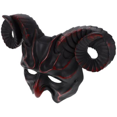 Abaodam Ox Horn Mask Horns Masquerade Mask Animal Half Face for Festival Party Halloween Costume Cosplay
