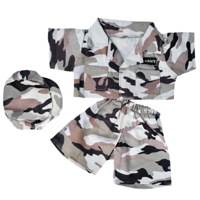Army Desert Outfit with Badge 1418 Inch Plush Bear Clothes Costume for Stuffed Animal Doll Accessories Military Dress Up