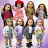 18 Inch Dolls with Soft Hair  Soft Body 18 inch Doll, Poseable Vinyl Arms & Legs, Dress Outfit  Cute 18" Doll Set for Girls view 3