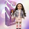 18 Inch Dolls with Soft Hair  Soft Body 18 inch Doll, Poseable Vinyl Arms & Legs, Dress Outfit  Cute 18" Doll Set for Girls view 4