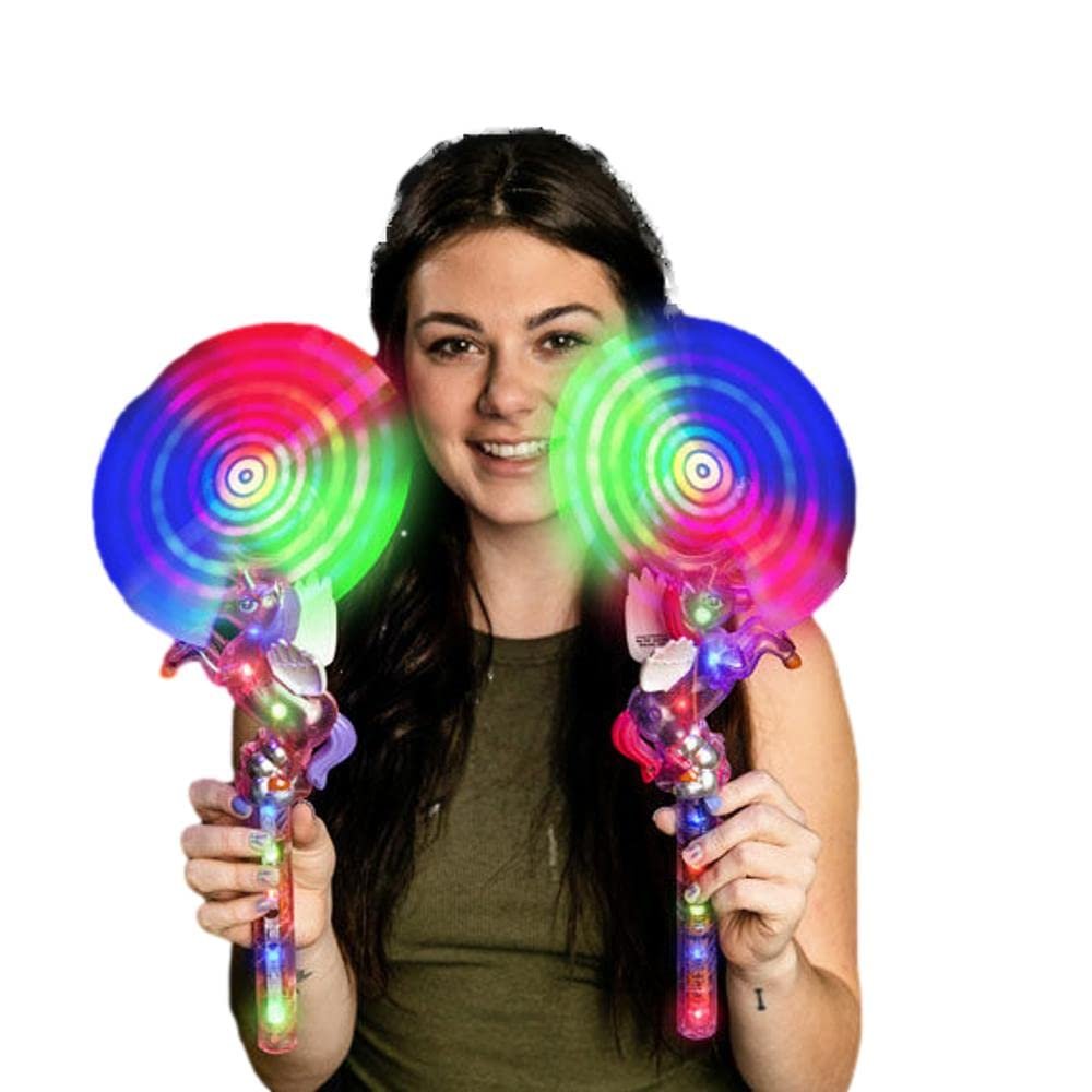 Blinkee LUUSWW-ASST Light Up Unicorn Spinning Windmill Wand Multi Color
