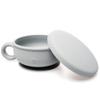 TalkTools Itsy Bowl with Locking Lid - Platinum grade silicone with Volume Lines, Curved Walls for Easy Scooping - for Babies, Toddlers, Children, and Elderly - Snack Cup Lid Accessory (Cloud) view 1