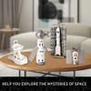 Wbzle Space Toy Kit, Spaceship Toys Set with Astronaut Figure, Double Satellite, Pointy Rockets and Launch Towers, Space Scooter, Astronaut Exploration Gift for Exploring Boys and Girls view 2