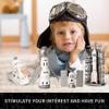 Wbzle Space Toy Kit, Spaceship Toys Set with Astronaut Figure, Double Satellite, Pointy Rockets and Launch Towers, Space Scooter, Astronaut Exploration Gift for Exploring Boys and Girls view 4