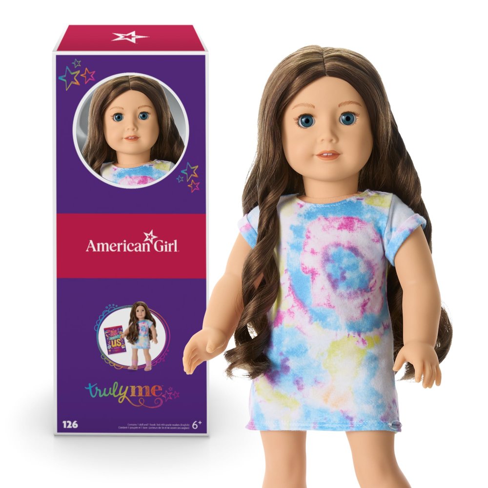 American Girl Truly Me 18-inch Doll #126 with Blue Eyes, Wavy Brown Hair, Light Skin w/Warm Olive Undertones, for Ages 6+