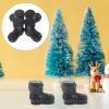 ABOOFAN Mini Santa Claus Boots, 10pcs Miniature Christmas Gnome Shoes Dollhouse Christmas Boot for DIY Craft Project Table Centerpiece view 2