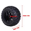 1/10 Scale RC Car Tires, Durable 125mm Y Type Replacement Wheel for Remote Control Vehicles, Off-Road Racing Hobbyists, Repair and Maintenance view 3