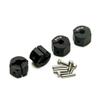 for 1:10 RC Crawler Car Truck Parts 8/9/10/11/12mm Thickness Universal 12mm Aluminum Alloy Wheel Hub Hex Drive Adaptors Modification Accessories (Color : Black 9mm) view 2