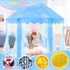 EVOIONOS Frozen Princess Tent for Girls, Kids Play Tent with Snowflake Lights, Castle Playhouse for Children Indoor Outdoor Games, 55 x 53 inches, Blue view 3