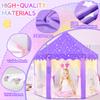 EVOIONOS Purple Tent for Girls, Kids Tent Indoor, Princess Tent with Star Lights, Girls Play Tent, Princess Castle Playhouse Tent, Little Girls Lavendar Tent, 55x53 Princess Tent for Girls view 3