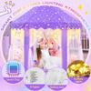 EVOIONOS Purple Tent for Girls, Kids Tent Indoor, Princess Tent with Star Lights, Girls Play Tent, Princess Castle Playhouse Tent, Little Girls Lavendar Tent, 55x53 Princess Tent for Girls view 4