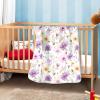 Baby Blanket for Boys Girls Watercolor Purple Yellow Wildflowers Soft Nursery Shower Receiving Blanket Comfortable Crib Stroller Nursery Swaddle Cover Toddler Kids Birthday New Mom Gift 30X40 in view 2