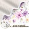 Baby Blanket for Boys Girls Watercolor Purple Yellow Wildflowers Soft Nursery Shower Receiving Blanket Comfortable Crib Stroller Nursery Swaddle Cover Toddler Kids Birthday New Mom Gift 30X40 in view 4