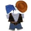 Cowboy Outfit with Brown Hat Clothes for 16 Plush Animals Teddy Bears and Stuffed Animal Clothing view 2