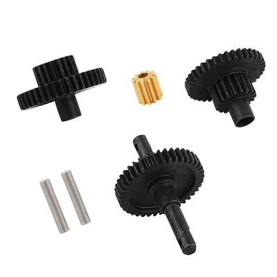 RZXYLRC Metal Steel 16.6:1 Reduction Ratio Transmission Gear Set Gearbox Gears with 11 Tooth Motor Pinion for TRX4M 1/18 Upgrade Parts