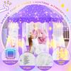 EVOIONOS Purple Princess Tent for Girls, Kids Play Tent with Large Star Lights, Castle Playhouse for Children Indoor Outdoor Games, 55 x 53 inches view 3