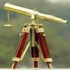 Antique Maritime Brass Telescope with Adjustable Tripod Stand Decorative Telescope for Home & Office view 1