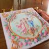 1:12 Dollhouse Miniature Aubusson Tapestry Beautiful Angels in Rose Garden view 3