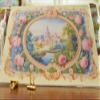 1:12 Beautiful Dollhouse Miniature Aubusson Tapestry Castle in Rose Garland view 2