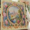1:12 Beautiful Dollhouse Miniature Aubusson Tapestry Castle in Rose Garland view 3