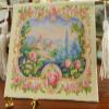 1:12 Stunning Dollhouse Miniature Aubusson Tapestry Castle in Rose Garland view 1