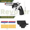 Toy Gun, Soft Bullet Toy Revolver, Game Catapult Toy Gun Foam Blaster, can fire Sponge Bullets, Educational Model Toys, Suitable for Children's Gifts from 6 Years Old(Silver) view 2