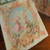1:12 Stunning Dollhouse Miniature Aubusson Tapestry Angels Gathering Roses view 1