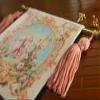 1:12 Stunning Dollhouse Miniature Aubusson Tapestry Angels Gathering Roses view 4