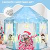 KIXINWA Frozen Princess Tent for Girls, Kids Play Tent with LED Large Snowflake Lights, Castle Playhouse Tent for Children Toddlers Indoor Outdoor Games, 5553 Inches view 3