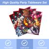 41Pcs Demon Slayers Party Supplies include 20 plates, 20 napkins for De Slayers 1 Tablecloth Birthday party Decoration view 3