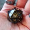 Ascendice - Floating Dice for D&D (All 3 Dice & A Matte Black Base) view 2