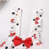 ABEWIP Baby Toddler Girl Pink Mouse Bow Knot Polka Dots Tulle Dress+Shirt Top Fancy Costume with Headband Black and Red 18-24 Months view 3