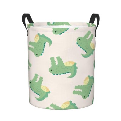Foruidea Cute Dinosaur Laundry Basket,Laundry Hamper,Collapsible Storage Bin, Oxford Fabric Clothes Baskets,Nursery Hamper For Home,Office,Dorm,Gift Basket