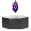 Ascendice - Floating Dice for D&D (Purple Dragon Eye & Matte Black Base) view 1
