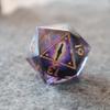 Ascendice - Floating Dice for D&D (Purple Dragon Eye & Matte Black Base) view 2