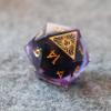 Ascendice - Floating Dice for D&D (Purple Dragon Eye & Matte Black Base) view 3