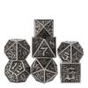 UDIXI Metal DND Dice 7PCS Polyhedral Dice Set D&D Metal Ancient Silver for RPG Role Playing Games view 1
