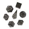 UDIXI Metal DND Dice 7PCS Polyhedral Dice Set D&D Metal Ancient Silver for RPG Role Playing Games view 2