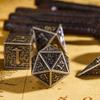 UDIXI Metal DND Dice 7PCS Polyhedral Dice Set D&D Metal Ancient Silver for RPG Role Playing Games view 3