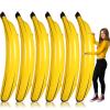 Hollowfly 6 Pcs 70 Inch Giant Inflatable Banana PVC Toy Game Bachelorette Party Decoration Balloons Fun Inflatable Banana Props for Pool Swimming Party Favors Supplies view 1