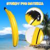 Hollowfly 6 Pcs 70 Inch Giant Inflatable Banana PVC Toy Game Bachelorette Party Decoration Balloons Fun Inflatable Banana Props for Pool Swimming Party Favors Supplies view 3