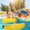 Hollowfly 6 Pcs 70 Inch Giant Inflatable Banana PVC Toy Game Bachelorette Party Decoration Balloons Fun Inflatable Banana Props for Pool Swimming Party Favors Supplies view 4