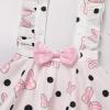 ABEWIP Baby Toddler Girl Pink Mouse Bow Knot Polka Dots Tulle Dress+Shirt Top Fancy Costume with Headband Pink 6-12 Months view 3