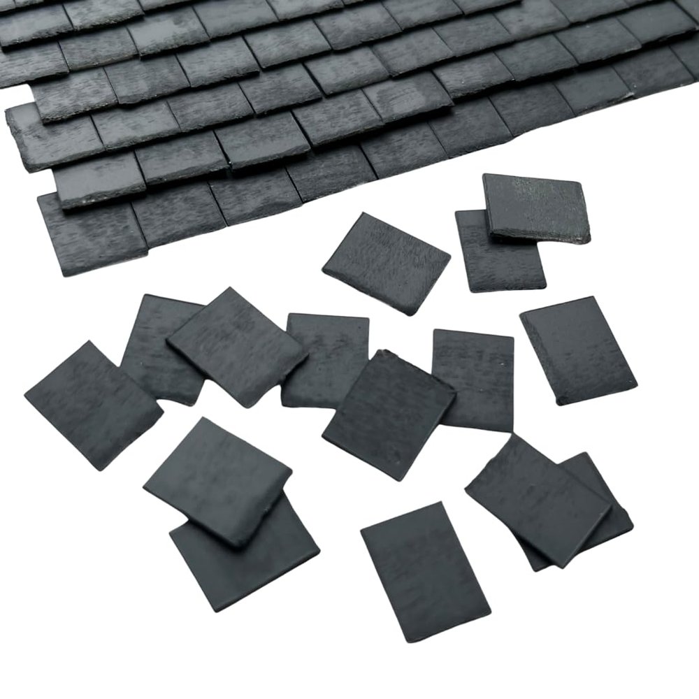 1:24th Scale Miniature Model Dollhouse + Diorama Roof/Wall Tiles Styrene Slate Grey 250 per bag