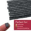 1:24th Scale Miniature Model Dollhouse + Diorama Roof/Wall Tiles Styrene Slate Grey 250 per bag view 3