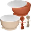 Suction Bowl with Lids and Spoons, Infant Babies & Toddler, Baby Bowls 0-6 Months, Extra Strong Baby Suction Bowls, Baby Feeding Essentials, Silicone Baby Feeding Set, BPA Free Baby Bowls view 1